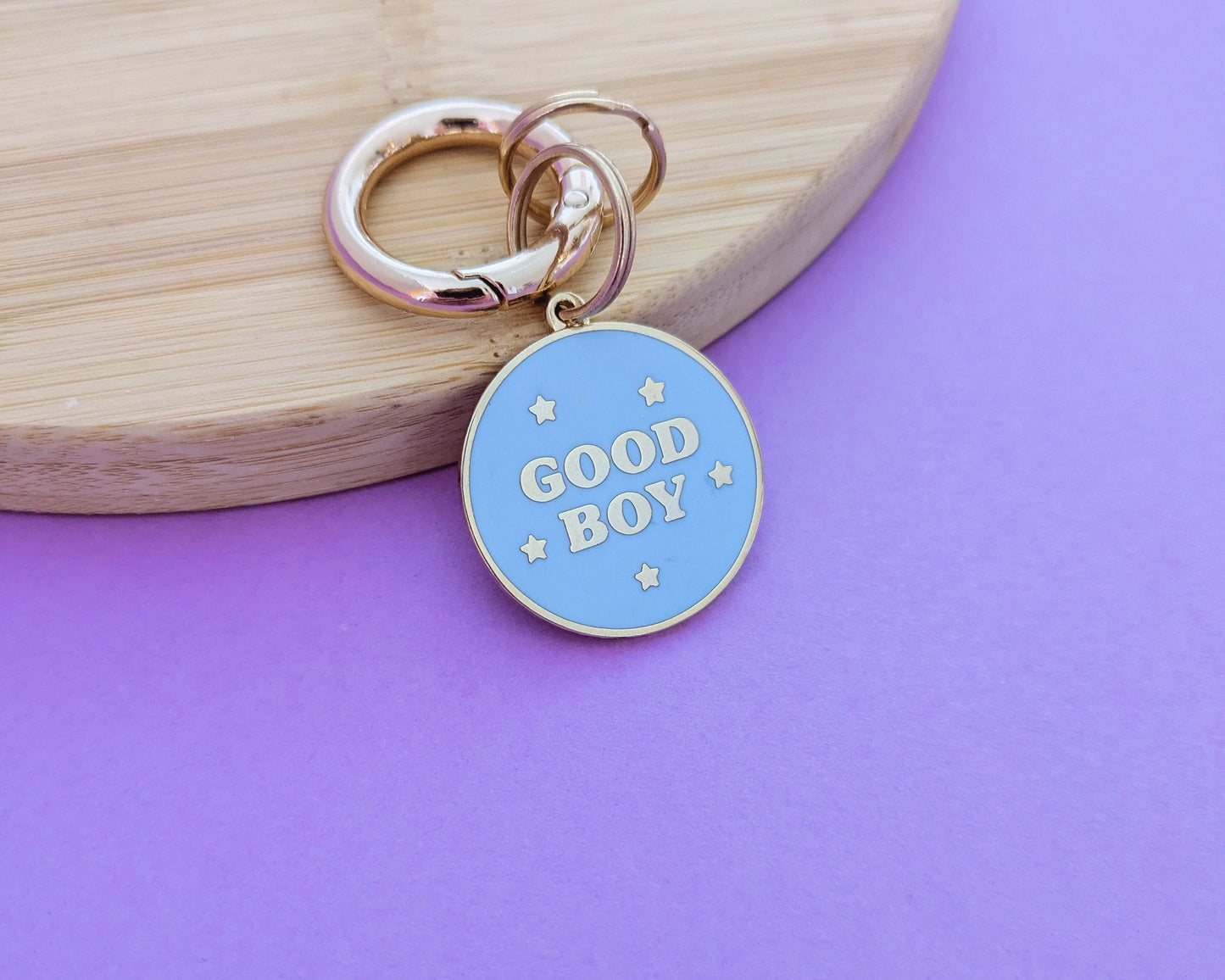 custom engraved good boy dog tag